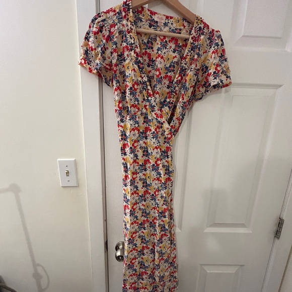Floral silk tea dress - Picture 1 of 8
